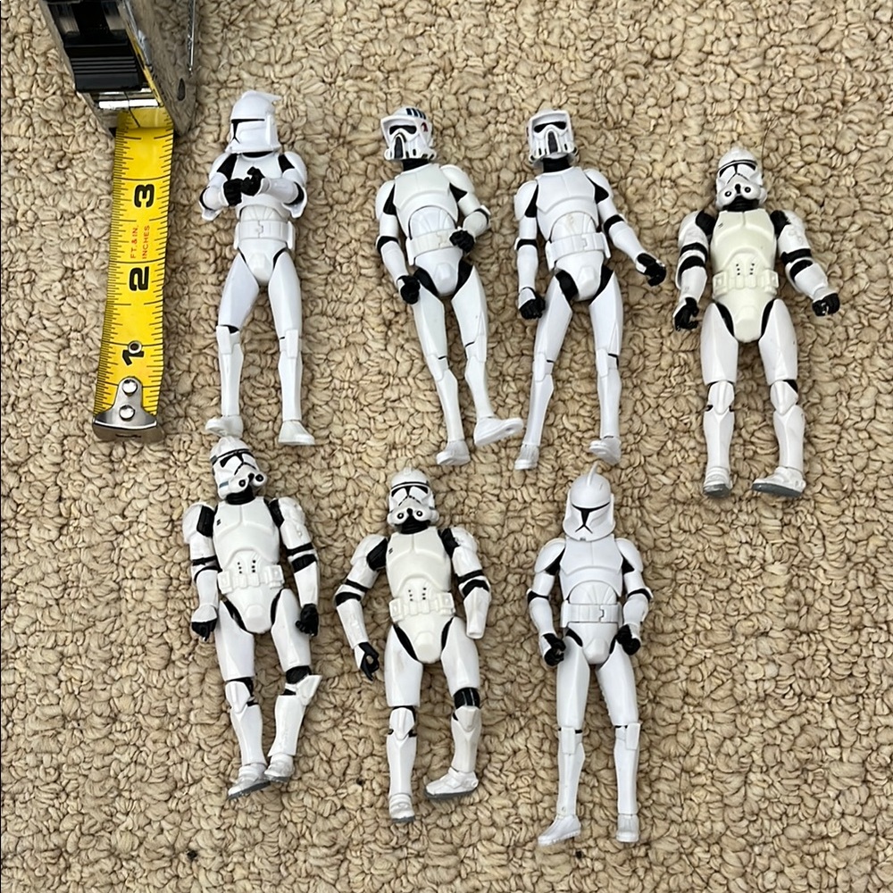 Star Wars White Action Figures Clones mixed collection.